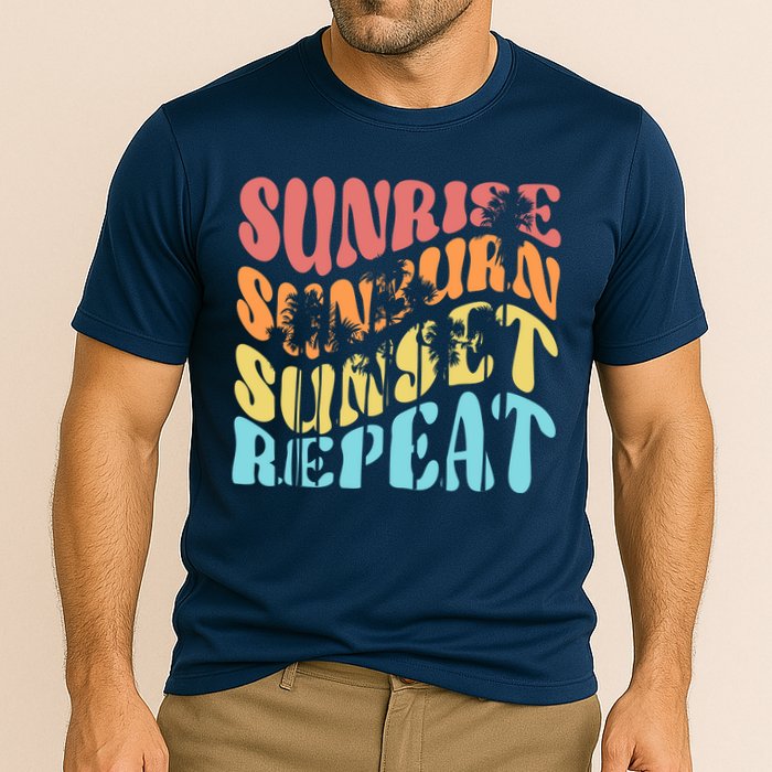Sunride Sunburn Sunset Repeat Cooling Performance Crew T-Shirt