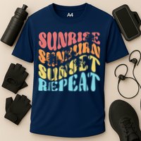 Sunride Sunburn Sunset Repeat Cooling Performance Crew T-Shirt