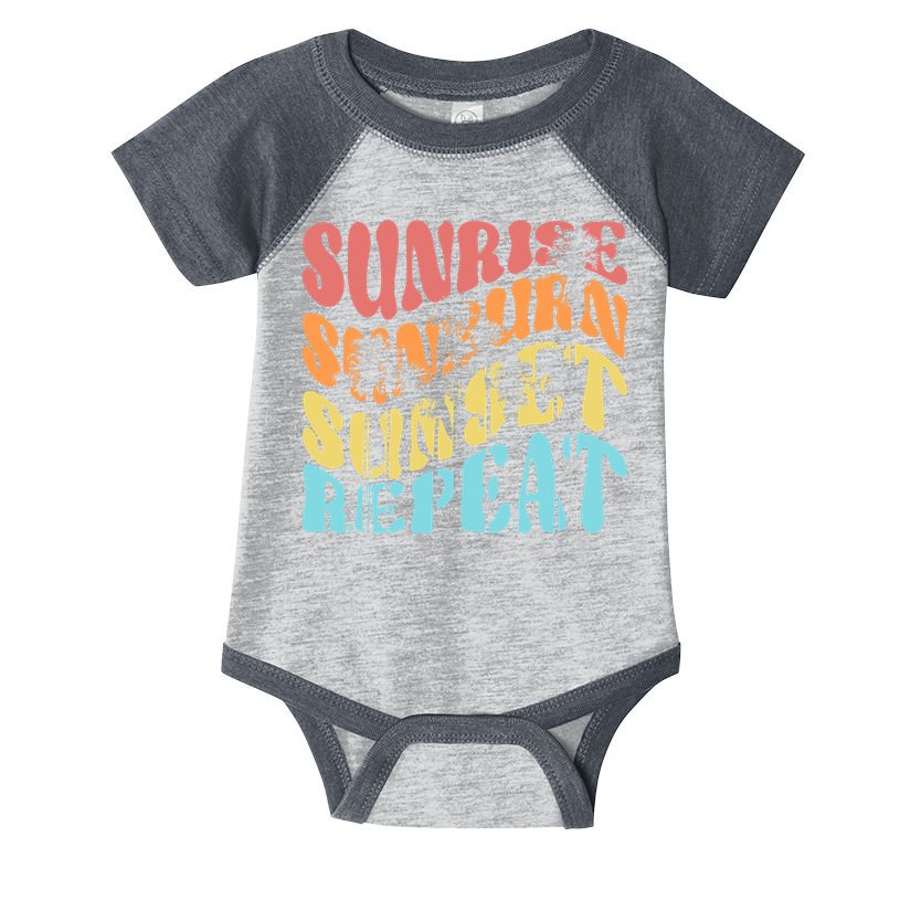 Sunride Sunburn Sunset Repeat Infant Baby Jersey Bodysuit