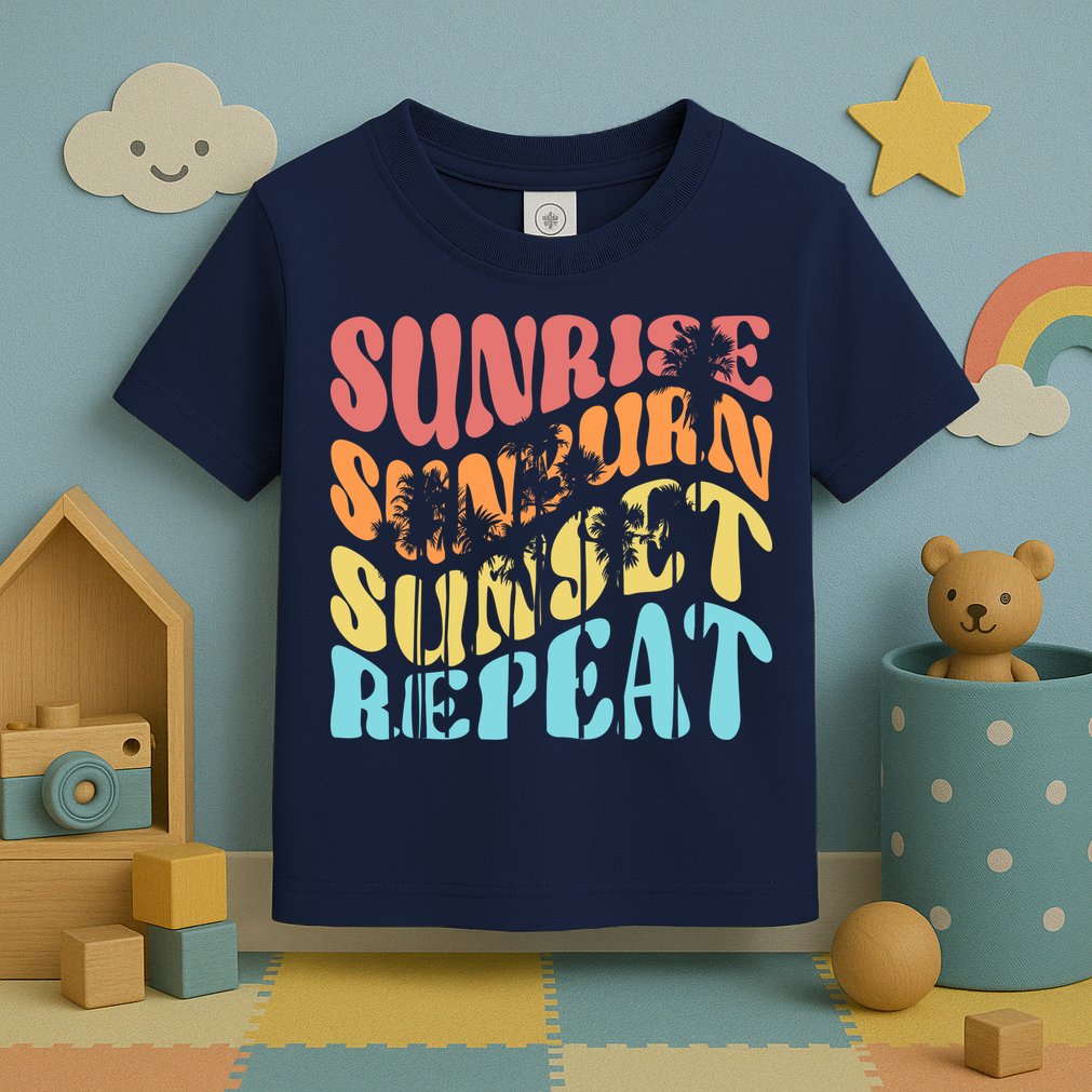 Sunride Sunburn Sunset Repeat Toddler T-Shirt