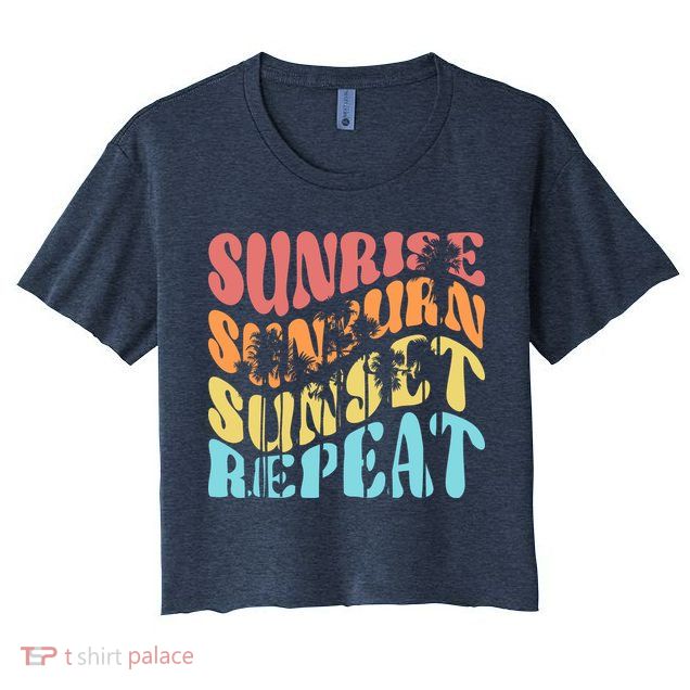 Sunride Sunburn Sunset Repeat Crop Top