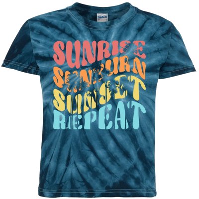 Sunride Sunburn Sunset Repeat Kids Tie-Dye T-Shirt