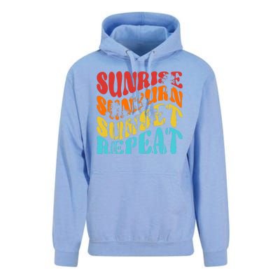 Sunride Sunburn Sunset Repeat Unisex Surf Hoodie