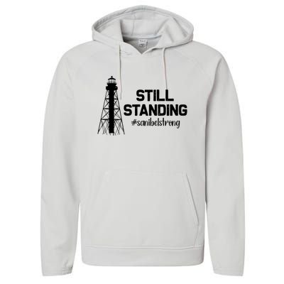 Still Standing Sanibel Strong Florida Hurricane Relief Performance Fleece Hoodie