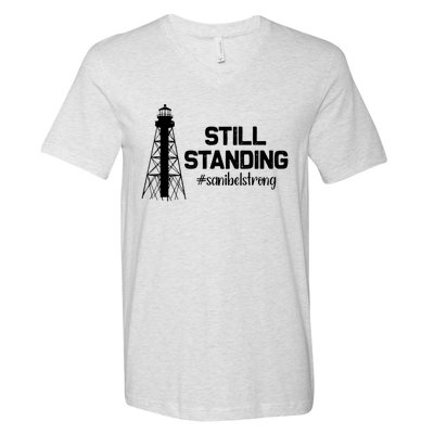 Still Standing Sanibel Strong Florida Hurricane Relief V-Neck T-Shirt