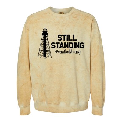 Still Standing Sanibel Strong Florida Hurricane Relief Colorblast Crewneck Sweatshirt