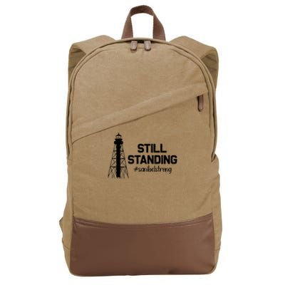 Still Standing Sanibel Strong Florida Hurricane Relief Cotton Canvas Backpack