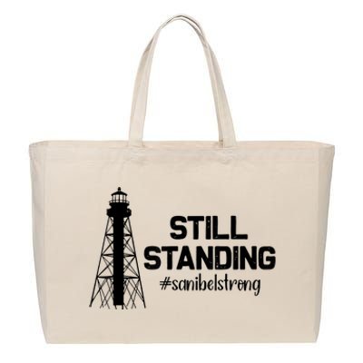 Still Standing Sanibel Strong Florida Hurricane Relief Cotton Canvas Jumbo Tote