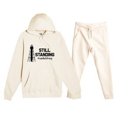 Still Standing Sanibel Strong Florida Hurricane Relief Premium Hooded Sweatsuit Set