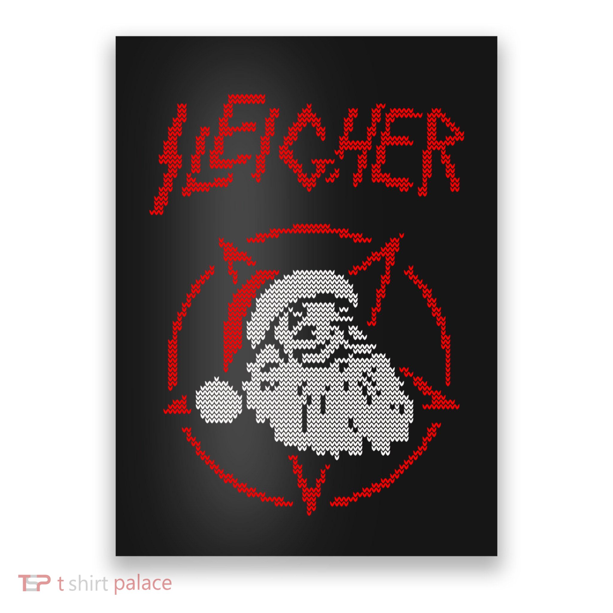 Sleigher Sweater Santa Ugly Christmas Funny Metal Poster