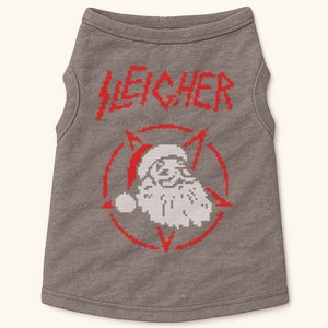 Sleigher Sweater Santa Ugly Christmas Funny Metal Doggie Tank