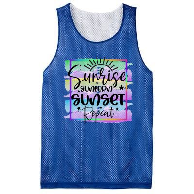 Sunrise Sunburn Sunset Repeat Gift Mesh Reversible Basketball Jersey Tank