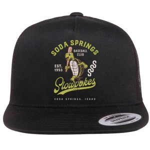 Soda Springs Slowpokes Minor League Baseball Team Flat Bill Trucker Hat