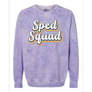 Sped Squad Special Education Retro Colorblast Crewneck Sweatshirt