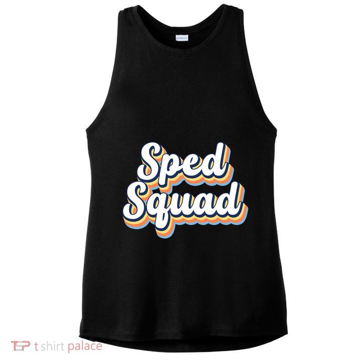 Sped Squad Special Education Retro Ladies PosiCharge Tri-Blend Wicking Tank