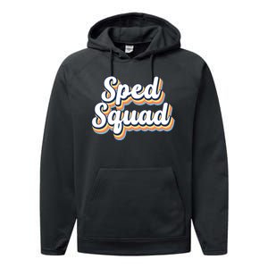 Sped Squad Special Education Retro Performance Fleece Hoodie