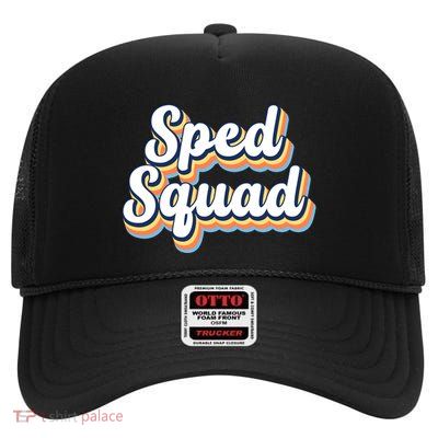 Sped Squad Special Education Retro High Crown Mesh Back Trucker Hat
