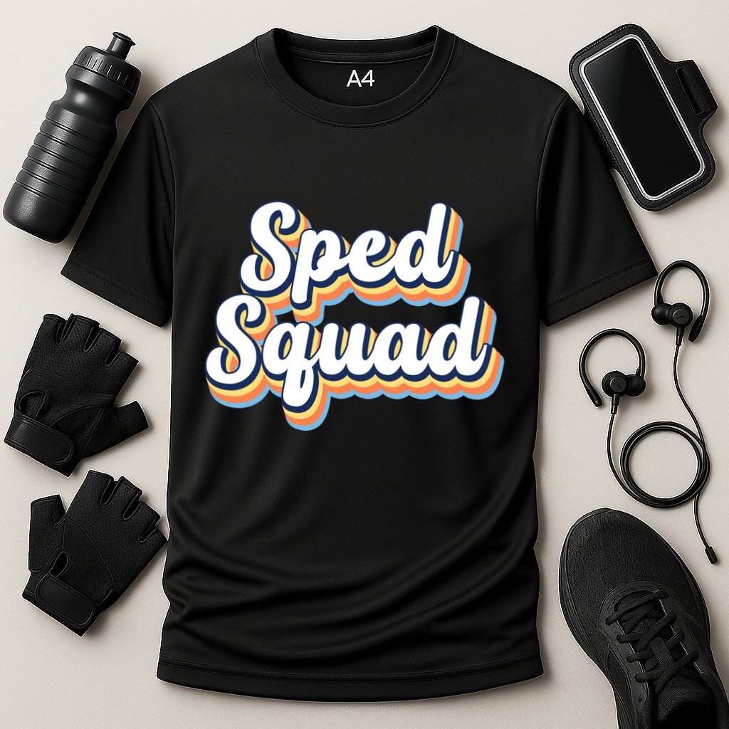 Sped Squad Special Education Retro Cooling Performance Crew T-Shirt
