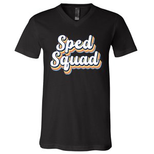 Sped Squad Special Education Retro V-Neck T-Shirt