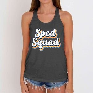 Sped Squad Special Education Retro Women's Knotted Racerback Tank