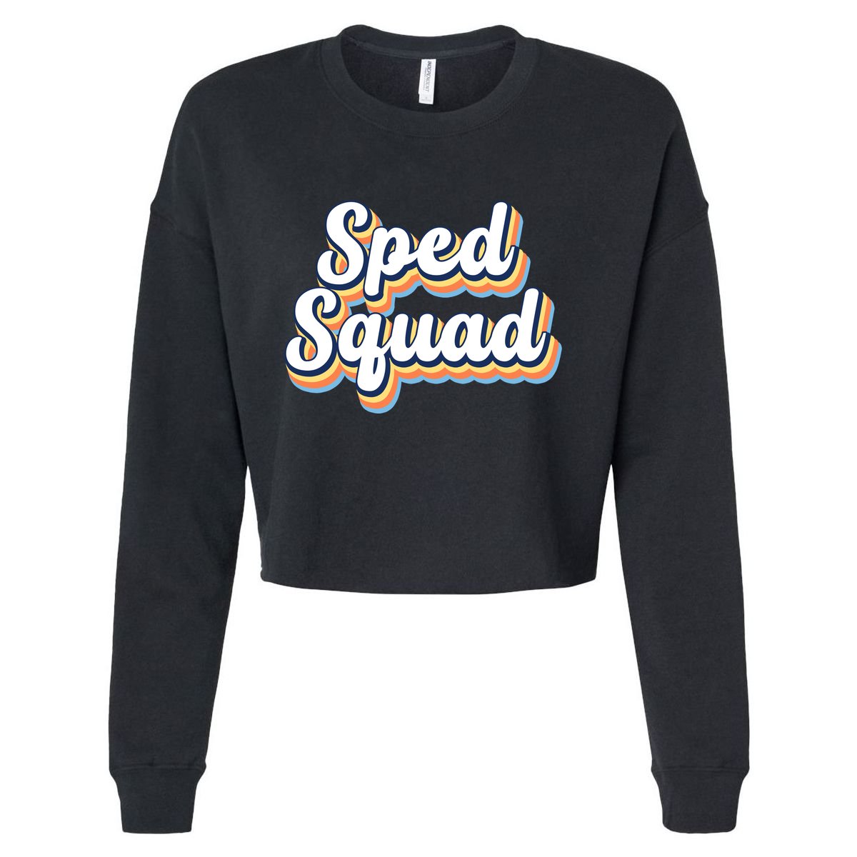 Sped Squad Special Education Retro Cropped Pullover Crew