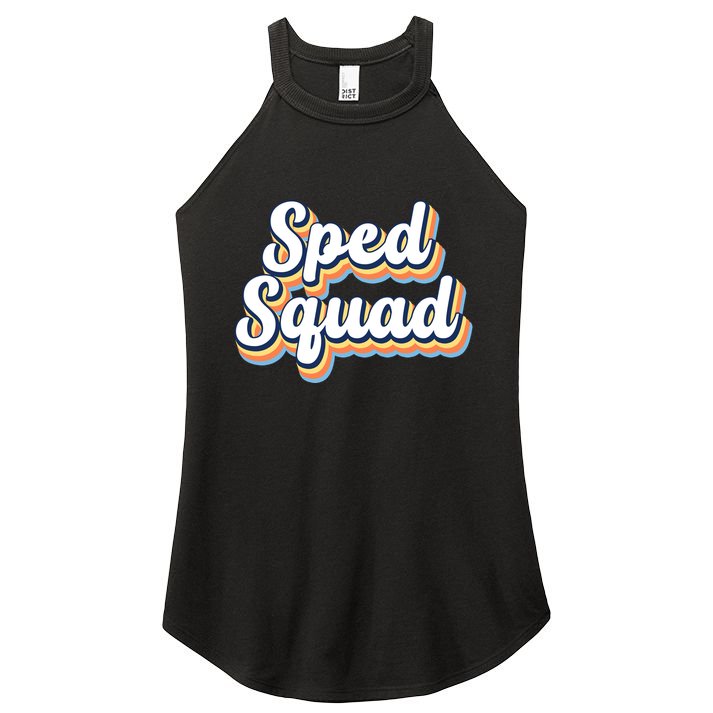 Sped Squad Special Education Retro Women's Perfect Tri Rocker Tank