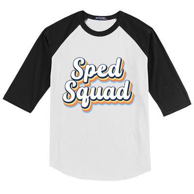 Sped Squad Special Education Retro Kids Colorblock Raglan Jersey