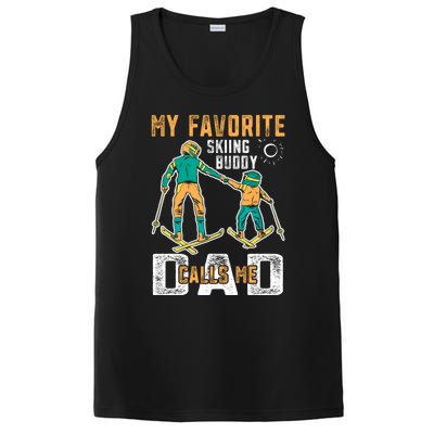 Ski Skier Skiing Gift My Favorite Ski Buddies Call Me Dad Gift PosiCharge Competitor Tank