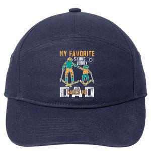 Ski Skier Skiing Gift My Favorite Ski Buddies Call Me Dad Gift 7-Panel Snapback Hat