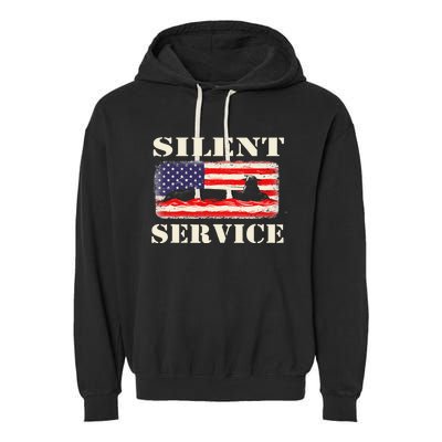 Silent Service Submarine Us Veteran Submariner Garment-Dyed Fleece Hoodie