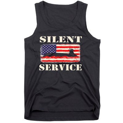 Silent Service Submarine Us Veteran Submariner Tank Top