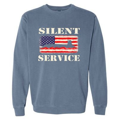 Silent Service Submarine Us Veteran Submariner Garment-Dyed Sweatshirt