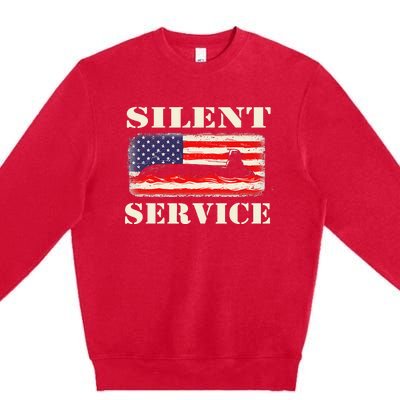 Silent Service Submarine Us Veteran Submariner Premium Crewneck Sweatshirt