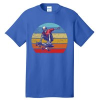 Skateboard Skeleton Skater Retro Vintage Skating Gift Tall T-Shirt