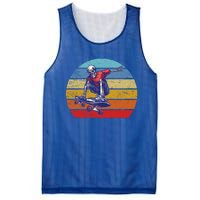 Skateboard Skeleton Skater Retro Vintage Skating Gift Mesh Reversible Basketball Jersey Tank