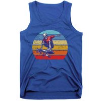 Skateboard Skeleton Skater Retro Vintage Skating Gift Tank Top