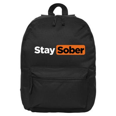 Stay Sober 16 in Basic Backpack