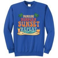 Sunrise Sunburn Sunset Repeat Summer Lovers Beach Lovers Great Gift Sweatshirt