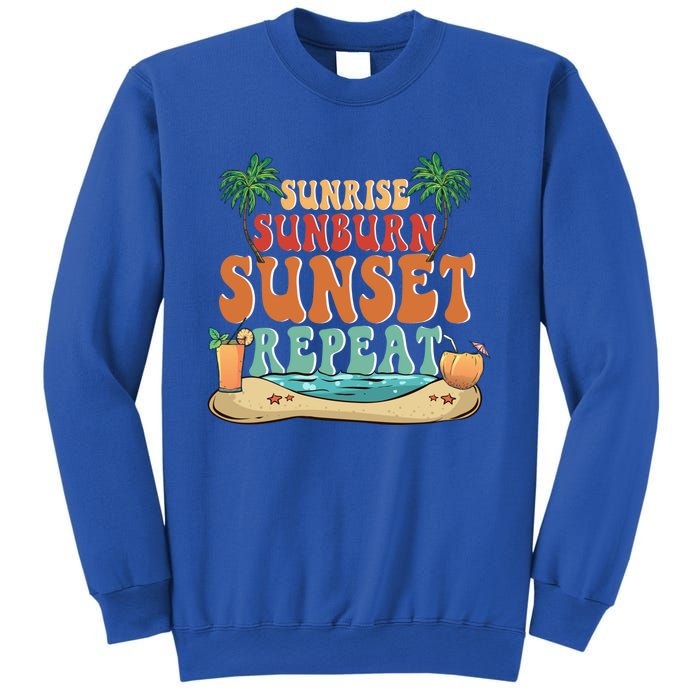 Sunrise Sunburn Sunset Repeat Summer Lovers Beach Lovers Great Gift Sweatshirt