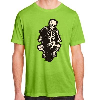 Skeleton Skateboarder Adult ChromaSoft Performance T-Shirt