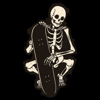 Skeleton Skateboarder Youth Performance Sprint T-Shirt