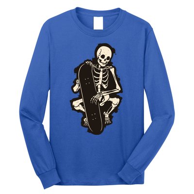 Skeleton Skateboarder Long Sleeve Shirt