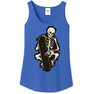 Skeleton Skateboarder Ladies Essential Tank