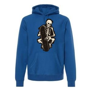 Skeleton Skateboarder Premium Hoodie