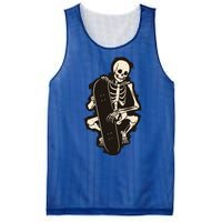 Skeleton Skateboarder Mesh Reversible Basketball Jersey Tank