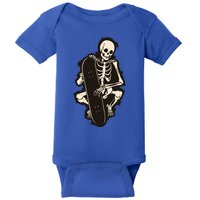 Skeleton Skateboarder Baby Bodysuit