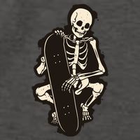 Skeleton Skateboarder Vector Backpack