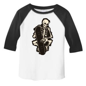 Skeleton Skateboarder Toddler Fine Jersey T-Shirt