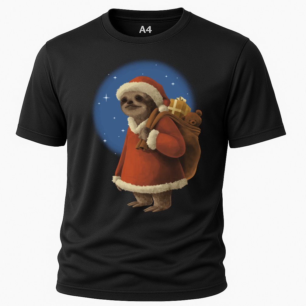 Santa Sloth Cooling Performance Crew T-Shirt