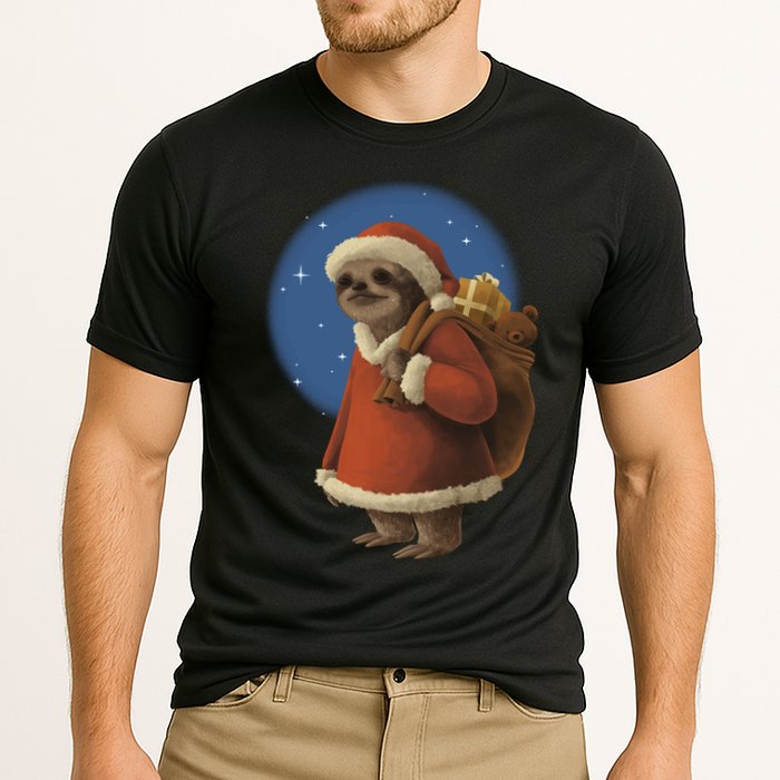 Santa Sloth Cooling Performance Crew T-Shirt